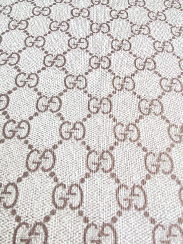 beige brown gucci vinyl material by the yard