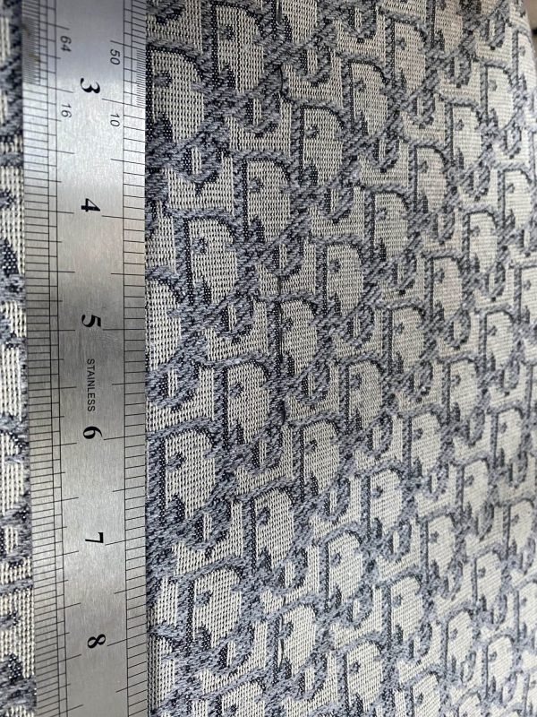 Gray Dior canvas fabric
