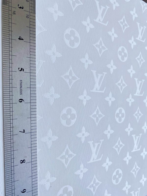 LV Vinyl Fabric White for sale