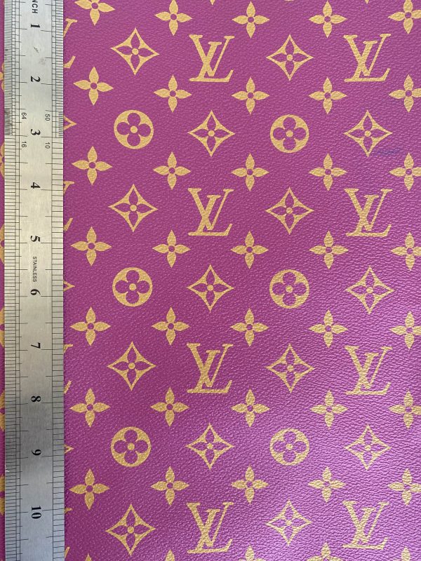 LV Leather Fabric purple for sale
