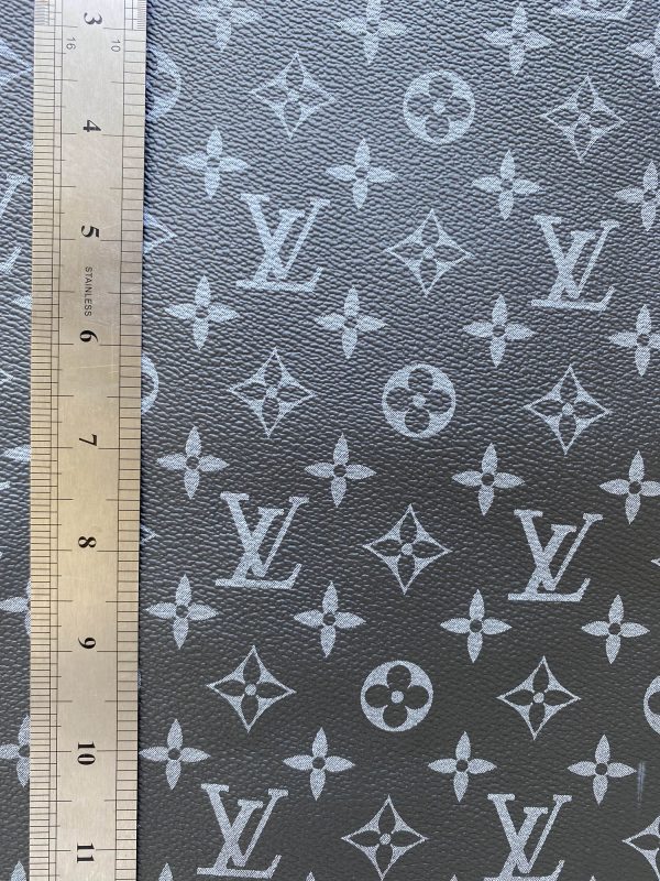 Louis Vuitton Leather fabric Charcoal Gray