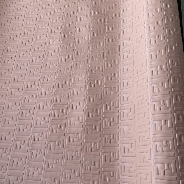 fendi embossed pink leather fabric by the yard | fendi pink embossed leather material | pink fendi embossed leather material