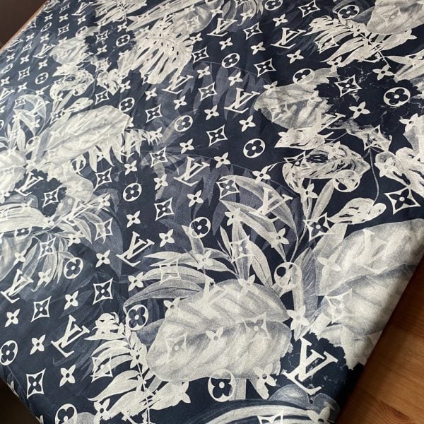 louis vuitton poplin fabric with leave patterns
