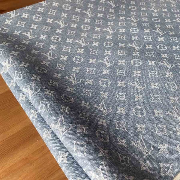 louis vuitton light blue vinyl material like denim / jeans