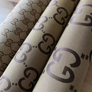 gucci brown jacquard fabric with biggest patterns