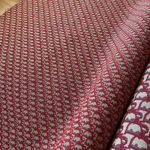 christian dior red fabric with tiny patterns
