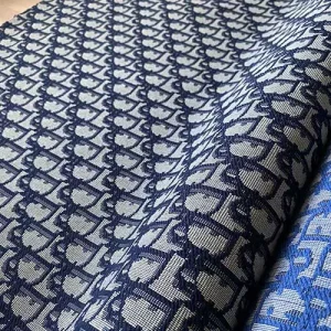 christian dior navy jacquard canvas fabric