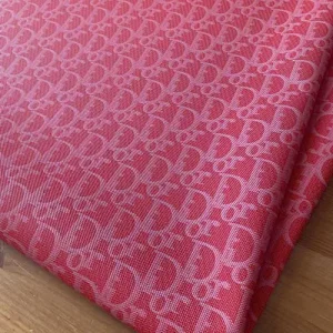 red dior leather fabric