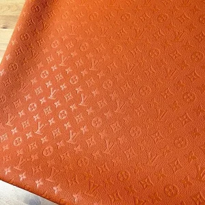 Louis Vuitton Orange Leather Fabric